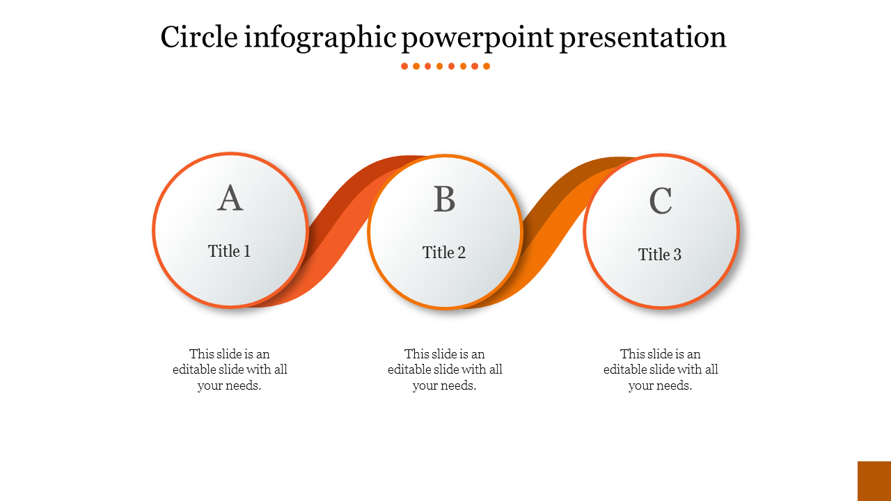 Circle infographic powerpoint presentation-3-Orange
